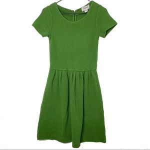 Anthropologie Ganni Green Textured Babydoll Dress
